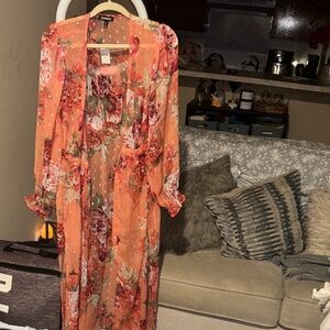 NWT Express Floral Sheer Kimono Cardigan (MSRP 89.95)